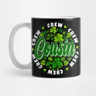 St Patrick's Day Cousin Family Matching White Green Mug